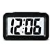 thumbnail image 3 of HENSE Creative Nightlight Smart Light Alarm Clock Bedside Desk Table Electronic Clock Battery Operated Mute Luminous Alarm Clock with Adjustable Light HA35 (Black), 3 of 5