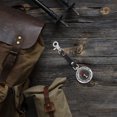 thumbnail image 4 of PENIKOKO Portable Vintage Compass Keychain with Metal Lanyard for Camping and Climbing, 4 of 8