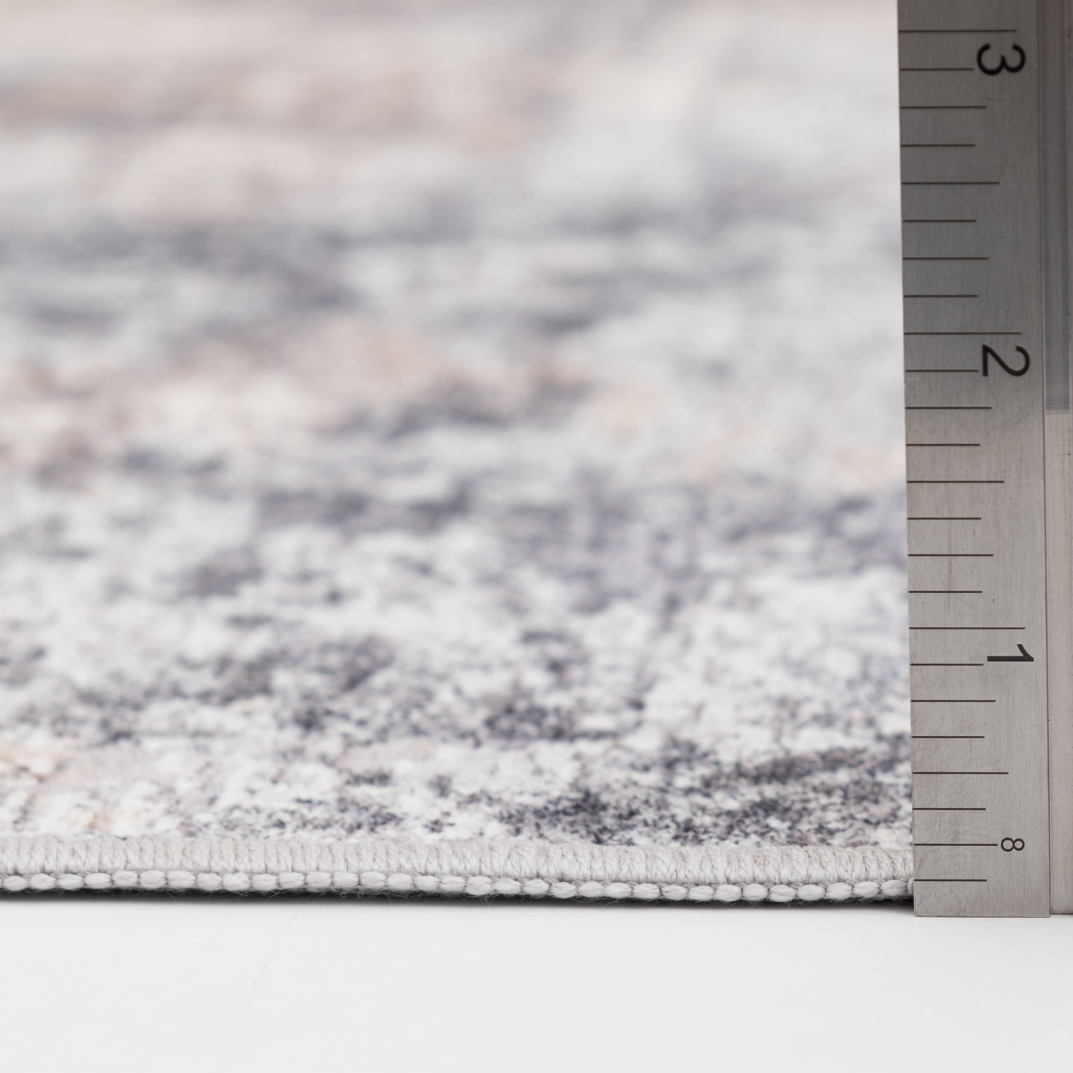 Better Homes & and Gardens Abstract Machine Washable Indoor Area Rug, Neutral, 5'x7'