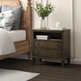 thumbnail image 2 of HULALA HOME Kamilo Traditional 28.25 inch Open Storage Space Wide Nightstand Table with 2 Drawers by  KONA, 2 of 5