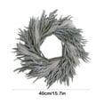 thumbnail image 3 of HongHeng 15" Christmas Wreaths for Front Door with Lights, Winter Outdoor Wreath Pine Wreath with Pampas Grass, Christmas Indoor Wreaths for Wall Window Fireplace Home Holiday Decor, 3 of 6