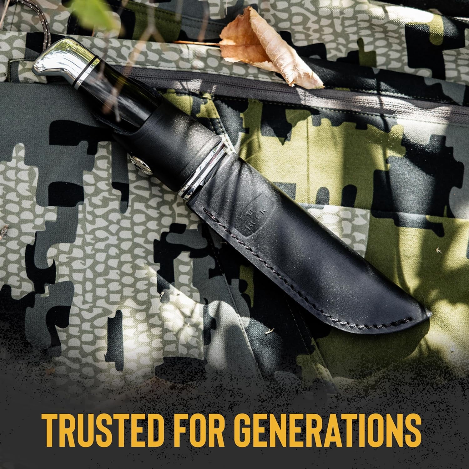 Buck Knives 117 Brahma Hunting Knife, 4-1/2" Fixed Blade, Phenolic Handle, 4.9 oz
