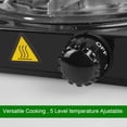 thumbnail image 4 of JUNWELL Portable 2000W Electric Double Burner 110V Hot Plate Heating Cooktop Camping Dorm Stove Cooker with Plug, 4 of 8