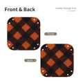 thumbnail image 2 of Multi-Size Leather Tray Four Corners Four Button Design Anti-Scratch Waterproof Convenient Cleaning Convenient Storage Argyle Plaid Darkorange_2 Small, 2 of 8