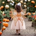 thumbnail image 6 of Meitianfacai 4-Piece Fairy Role Play Set with Butterfly Wing and Flower Headband for Role Play and Dress Up, Magical Pretend Play Accessories for Teen and Adults (Orange), 6 of 7