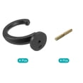 thumbnail image 3 of Uxcell Curtain Holdback Aluminum Alloy Wall Mounted Curtain Holders Drapery Tieback Hooks Black 4Pcs, 3 of 6
