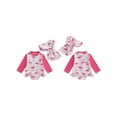 thumbnail image 2 of YASUTNKS Toddler Girls Rash Guard Swimsuit Rompers Dinosaur/Flamingo Print Baby Ruffles Bathing Suit Swimwear with Swim Cap, 2 of 9