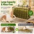 thumbnail image 6 of Metal Rabbit Hay Feeder Basket, Hanging Small Pet Food Manger Rack for Guinea Pigs Chinchillas Bunny Cage, Rust-Proof Grass Storage Holder, AKLJWH, 6 of 9