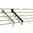 thumbnail image 1 of 5 J Hook Slatwall Waterfall, 18" L Square Tube Faceout Hook for Retail Slat Panels, White, 25 Pack, 1 of 2