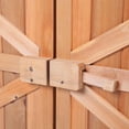 thumbnail image 4 of Zimtown 38in Outdoor Wooden Sheds Storage Cabinet w/ Doors,Garden Fir Tool Shed, 4 of 10