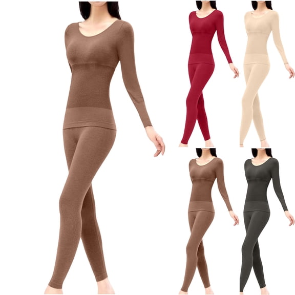 Jamicy Base Layer Women Set Thermal Underwear Top with Bottom Soft Breathable Warm Long Johns, Ideal for Hiking, Skiing, Camping