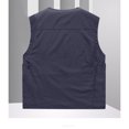 thumbnail image 5 of Yaoyar Men's Utility Cargo Vest Outdoor Fishing Travel Work Photo Vest with Pockets Solid Vest Coat Stand Collar Sleeveless Hoodless Jacket Tank Tops Dark Blue L, 5 of 5