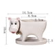 thumbnail image 2 of Maceta de cerámica para plantas suculentas, forma de agujero de drenaje, mini macetas de cerámica para decoración de escritorio, jardín, sala de estar, maceta (cachorro, blanco, 2 of 5