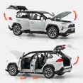 thumbnail image 3 of New 1:24 RAV4 SUV Alloy Car Model Diecasts Metal Toy Off-road Vehicles Car Model High Simulation Sound and Light Childrens Gifts, 3 of 6