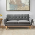 thumbnail image 3 of GDF Studio Sofa, Dark Gray Wood, 3 of 10