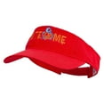 thumbnail image 2 of Halloween Bite Me Embroidered Pro Style Cotton Twill Washed Visor - Red OSFM, 2 of 5