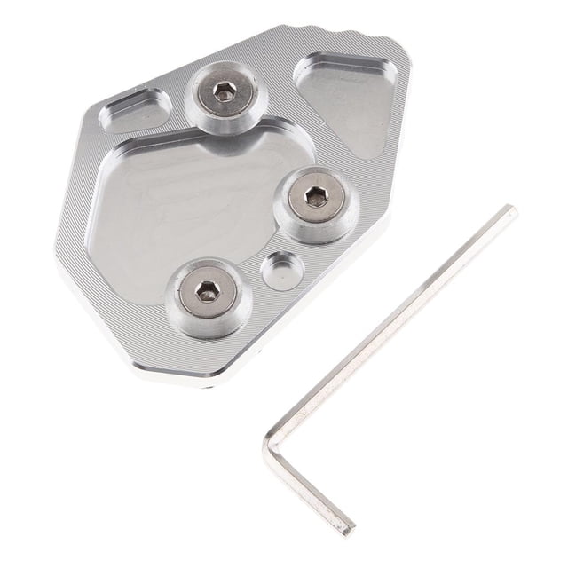 licencia De Soporte De La Extensión Del Soporte Lateral Del Soporte De Para BMW K1200S / R 05-08 K1300S / R 09-14 Plata Macarena Almohadilla de soporte de pie para motocicleta