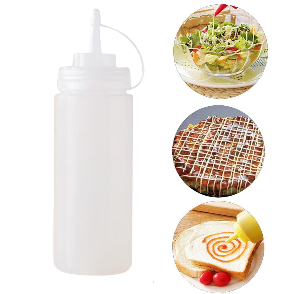 Plastic Clear Squeeze Squeezy Sauce Bottle Mayo Dispenser Bottles 