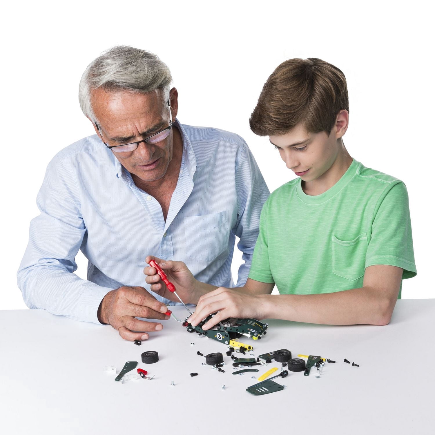 Meccano by Erector 5 in 1 Roadster Pull Back Car Building Kit, Stem Engineering Education Toy for Ages 8 And up