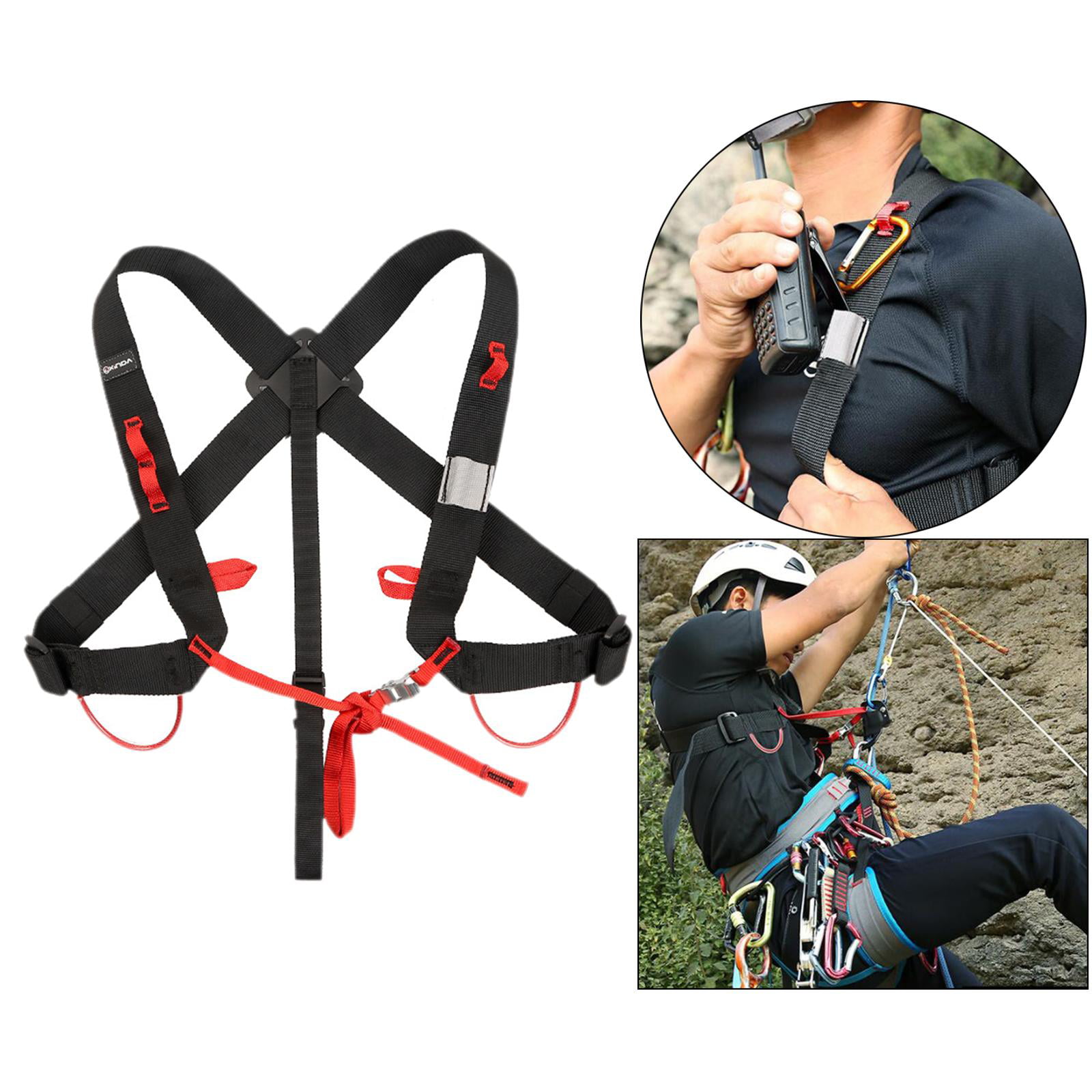 Safety Comfort¡­ Caving Rock Climbing Rappelling Equip Climbing Harness Safe Belts Guide Harness for Outward Band Expanding Training Full Body and Half Body Harness 