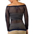 thumbnail image 3 of Summer Fishnet Long Sleeve Shirt Dancing Blouse Top Beach Bathing Suit, 3 of 3