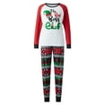 thumbnail image 3 of Inevnen Matching Christmas Pjs For Family Elf Pajamas Holiday Sleepwear Sets Letters Print Top and Pants, 3 of 8