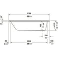 thumbnail image 2 of Duravit 700100000000092 D-Code 67" Drop In Acrylic Soaking Tub - White, 2 of 7