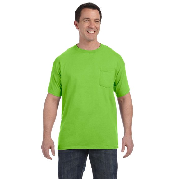 Hanes Men's & Big Men's Authentic Short Sleeve Pocket Tee, Sizes S-3XL