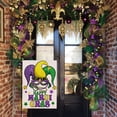 thumbnail image 2 of Home Decorative Happy Mardi Gras Mask Garden Flag, Carnival Masquerade Yard Outside Decorations, Outdoor Small Decor Double Sided 12x18, 2 of 6