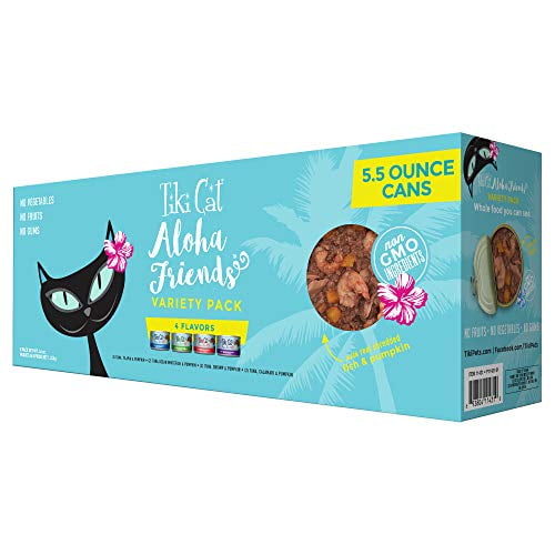 Tiki Pets Cat Aloha Friends Grain Free Canned Wet Food with Flaked Tuna