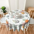 thumbnail image 5 of Fall Round Tablecloth 70 Inch, Autumn Harvest Pumpkin Tablecloths Stain Resistance Polyester Thanksgiving Table Cloth for Holiday Parties Kitchen Dining Indoor Outdoor, 5 of 6