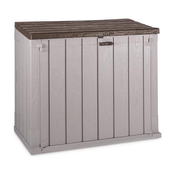Toomax Stora Way All Weather XL 7' x 3.5' Storage Shed Cabinet, Taupe