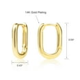 thumbnail image 4 of Alexcraft Gold Huggie Hoop Earrings for Women 14K Gold Plated Small Hypoallergenic U-Shaped Mini Gold Silver Hoop Earrings for Women, 4 of 5