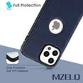 thumbnail image 5 of for iPhone 14 Pro Max Case PU Leather Vegan Slim Logo View Luxury Elegant Classic Screen Protector Protective Phone Case (2022) 6.7" - Blue, 5 of 12