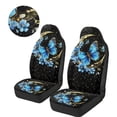thumbnail image 3 of Uorisanigo Car Seat Covers 2pcs Moon Blue Butterfly High Back Front Seat Cushion Covers for Women Men Auto Interior Accessories Cushions, All Weather Protection, 3 of 7