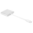 thumbnail image 4 of Adaptador 3 en 1 Tipo C a Tipo C HDMI USB 3.0 Convertidor multipuerto para OS X PC y teléfono móvil Plata, 4 of 5
