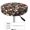 thumbnail image 4 of KLL rock record Skull Round Bar Chair Cushion Cover 12 inch ,Bar Stool Protector with Elastic, Soft Washable, 4 of 6