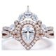 thumbnail image 3 of JeenMata Anillo de Compromiso Bohemio de Moissanita de Corte Pera de 1,75 Quilates Anillo de Compromiso Infinito con Alianza de Boda Art Déco en Oro Rosa de 10 K, 3 of 6