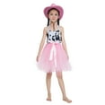 thumbnail image 2 of Loliuicca Kids Princess Cowgirl Costumes Cow Pattern Tulle Tutu Dress Hat, 2 of 9