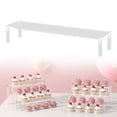 thumbnail image 2 of Acrylic Riser Clear Display Risers, Ngxiha Perfume Stand Organizer, Clear Acrylic Shelf Risers for Display Stands for Food, Tabletop Use, Figurines, Clear Cupcake Stand Risers, 2 of 7