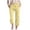 Yellow, variant on UJNDER Kids Solid Washed Crinkled Drawstring High Waisted Wide Leg Capri Trousers with Pockets Comfy Kids Pants,Light Green,8-9 Years