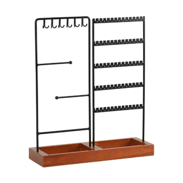 Organizador de joyas, organizador de aretes, soporte decorativo para aretes, versátil Negro