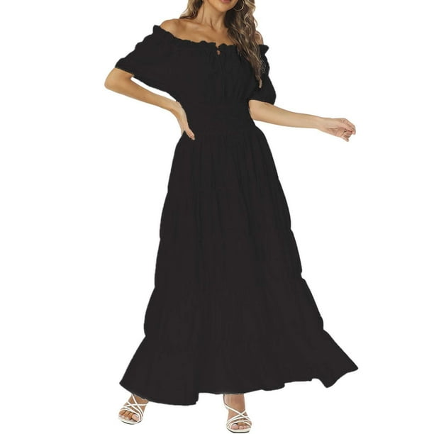 Vestido Corte Campesino Largo Vestidos Tipo Campesino De Noche