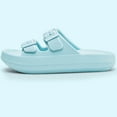 thumbnail image 4 of HARVEST LAND Women Slides Sandals Adjustable Double Buckles Cloud Sandals for Women Summer Beach, 4 of 10