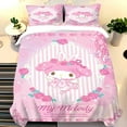 thumbnail image 4 of My Melody Cartoon Anime King Queen Twin Size Comforter Bedding Set, 4 of 9