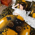 thumbnail image 4 of Manfei Video Gamepads 7-Piece Bedding Comforter Set for Teens Female Men,Geometric Plaid Grid King Bedding Sets,Gradient Ombre Gamepads Ultra Soft Bed Sheets,Super Cozy Room Decor,Reversible, 4 of 8