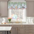 thumbnail image 5 of Valance Curtains for Kitchen Windows Easter Bunnies Colored Eggs Rod Pocket Valance Flowers Daisy Blue Plaid Short Window Curtain Topper for Bedroom Living Room Bathroom 54x18in,1&nbsp;Panel, 5 of 9