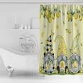 thumbnail image 3 of Lemon Gnomes Shower Curtain for Bathroom, Cute Dwarf Holding Yellow Lemon Bath Curtain, Summer Lemon Shower Curtain with Hooks Polyester Waterproof Home Bathtub Decor, 72 x 72 Inch, 3 of 6