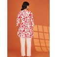 thumbnail image 2 of Cream & Red Abstract Print Cotton Flex Co-ord Set, 2 of 5