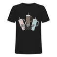 thumbnail image 3 of Ichuanyi Women's Casual Love Letter Printing Short Sleeve T-Shirt Tops Valentine's Shirts, 3 of 3